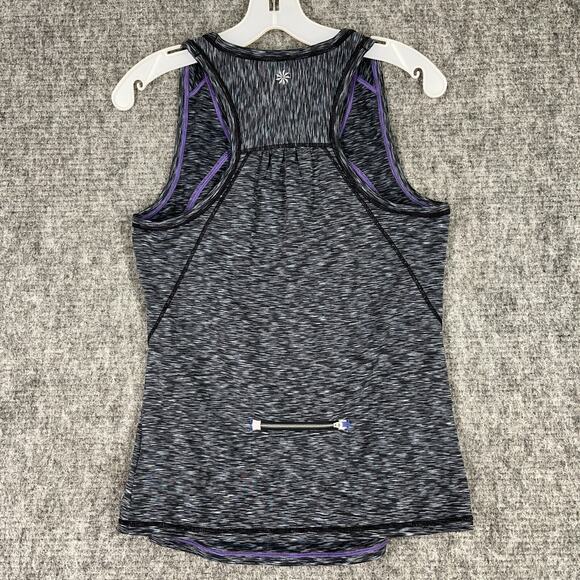 Athleta Womens POP SPACE DYE TANK Top Shirt Medium Gray Yoga Studio Activewear - Picture 2 of 8